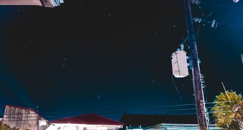 Panoramic view of building at night