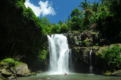 Scenic view of tegenungan waterfall