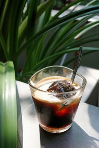 Close-up of drink on table