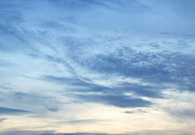 Low angle view of clouds in sky