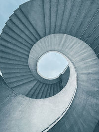 Low angle view of spiral staircase