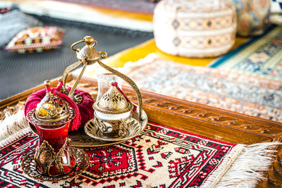 Close-up of coffee on table