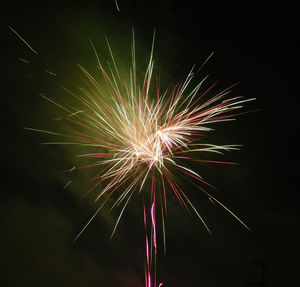 Low angle view of firework display