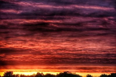 Low angle view of dramatic sky