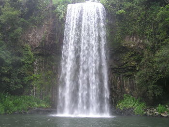 Scenic view of waterfall