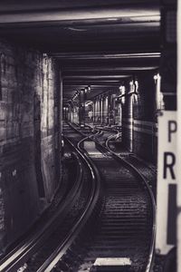 Subway station in black and white