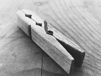 Detail shot of wooden peg