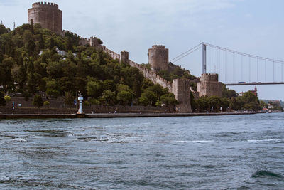 View of river with buildings in background