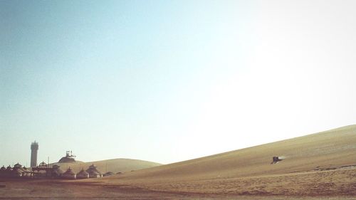 Scenic view of landscape against clear sky