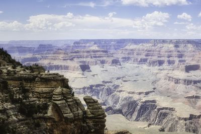 Panoramic view of cliff against sky