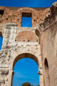 Interior of the famous colosseum in rome