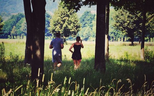 Man standing on grassy field