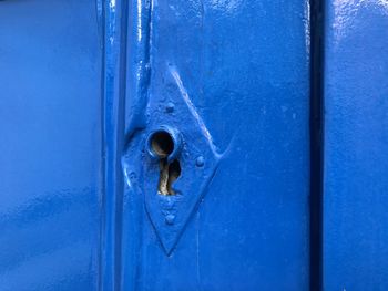 Full frame shot of blue door