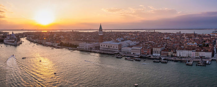 Aerial view of venice near saint mark's square