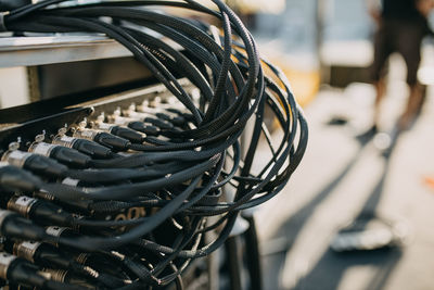 Close up cables