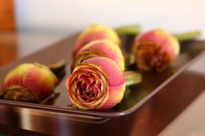 Close-up of fruits on table