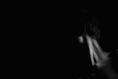 Close-up of a black background