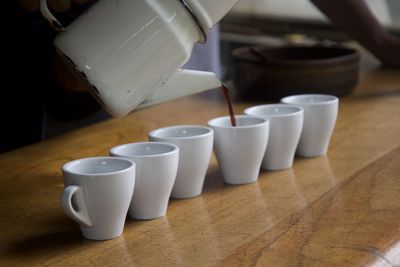 Close-up of coffee on table