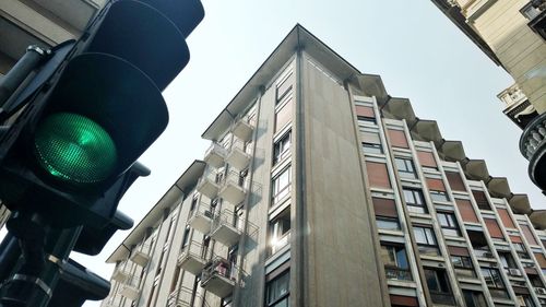 Low angle view of buildings against sky