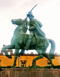 Low angle view of statue