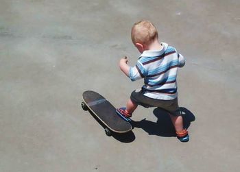 Boy wearing sunglasses