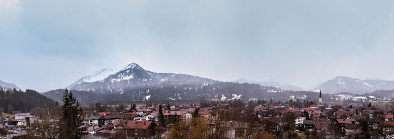 Panoramic shot of townscape against sky