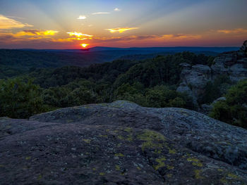Dramatic sky over landscape