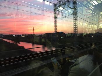 Railroad tracks at sunset