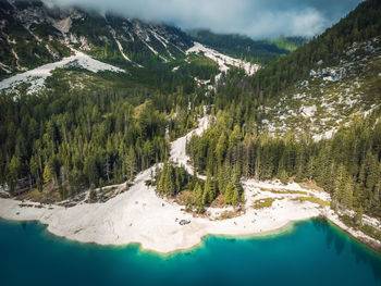 Scenic view of snowcapped mountains