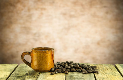 Close-up of coffee on table