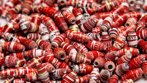 Full frame shot of paper beads