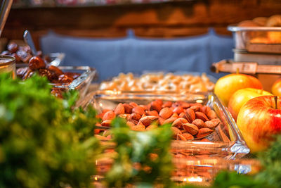 Fruits for sale at market stall