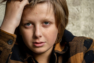 Close-up of young boy