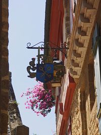 Low angle view of built structure against clear sky