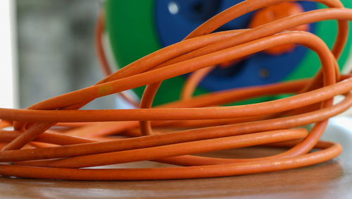Close-up of orange on table