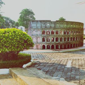 Built structure with trees in background