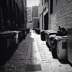 Narrow alley in city