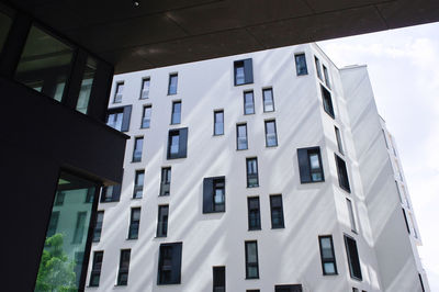 Low angle view of residential buildings against sky