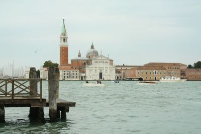 Church of san giorgio maggiore in grand canal against sky