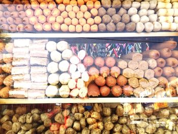 Full frame shot of market stall