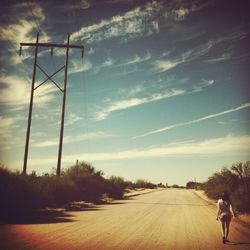 People walking on road