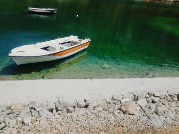 Boats in sea