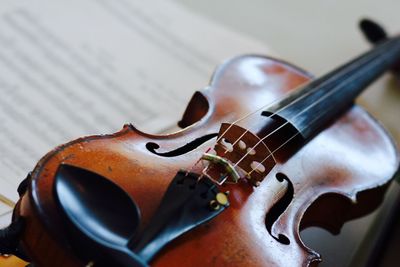 Close-up of guitar guitar