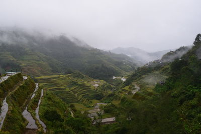 High angle view of landscape against sky