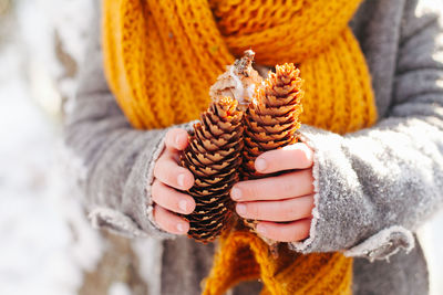 Close-up of woman holding ice cream