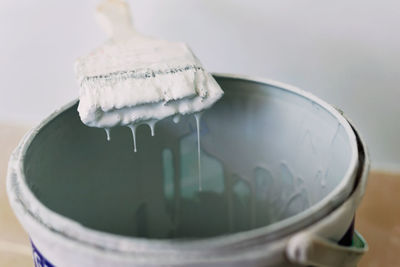 Close-up of ice cream in container