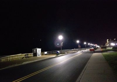 View of road at night