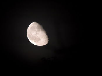 Low angle view of moon in sky