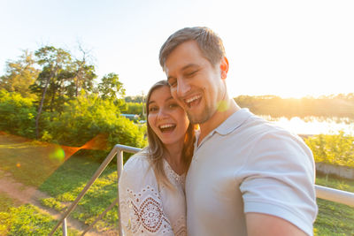 Portrait of a smiling young couple