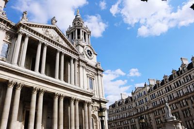 Low angle view of historic building against sky